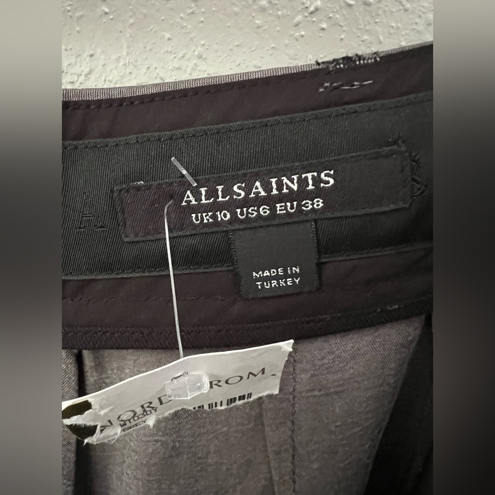 AllSaints The Elle Pants In Grey Size 6 New - Picture 10 of 12